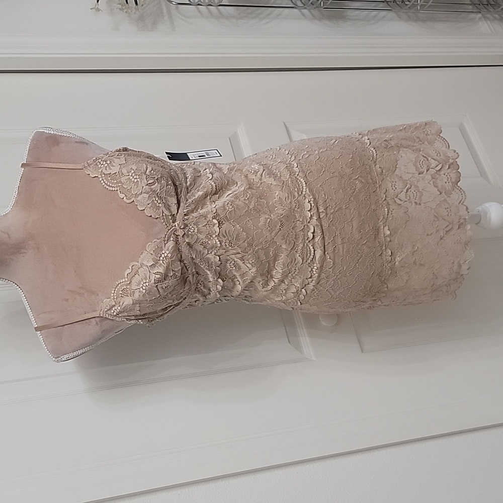 Blush Lingerie Sweetest Sin Chemise, Chai (nude) Color, Size M, NEW with Tags